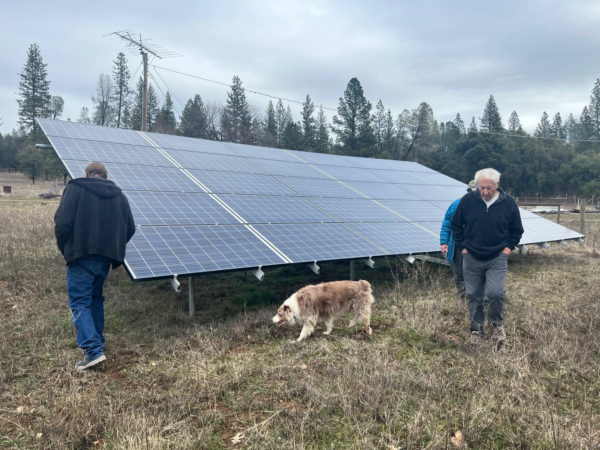 DIY Solar Home Kit installed into the ground in an off grid system