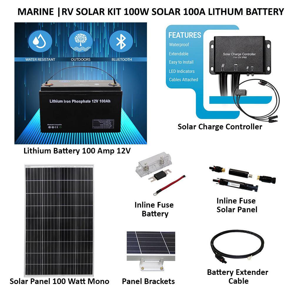Kit #1: Basic Explorer Kit, 100-Watt Solar with Lithium Battery