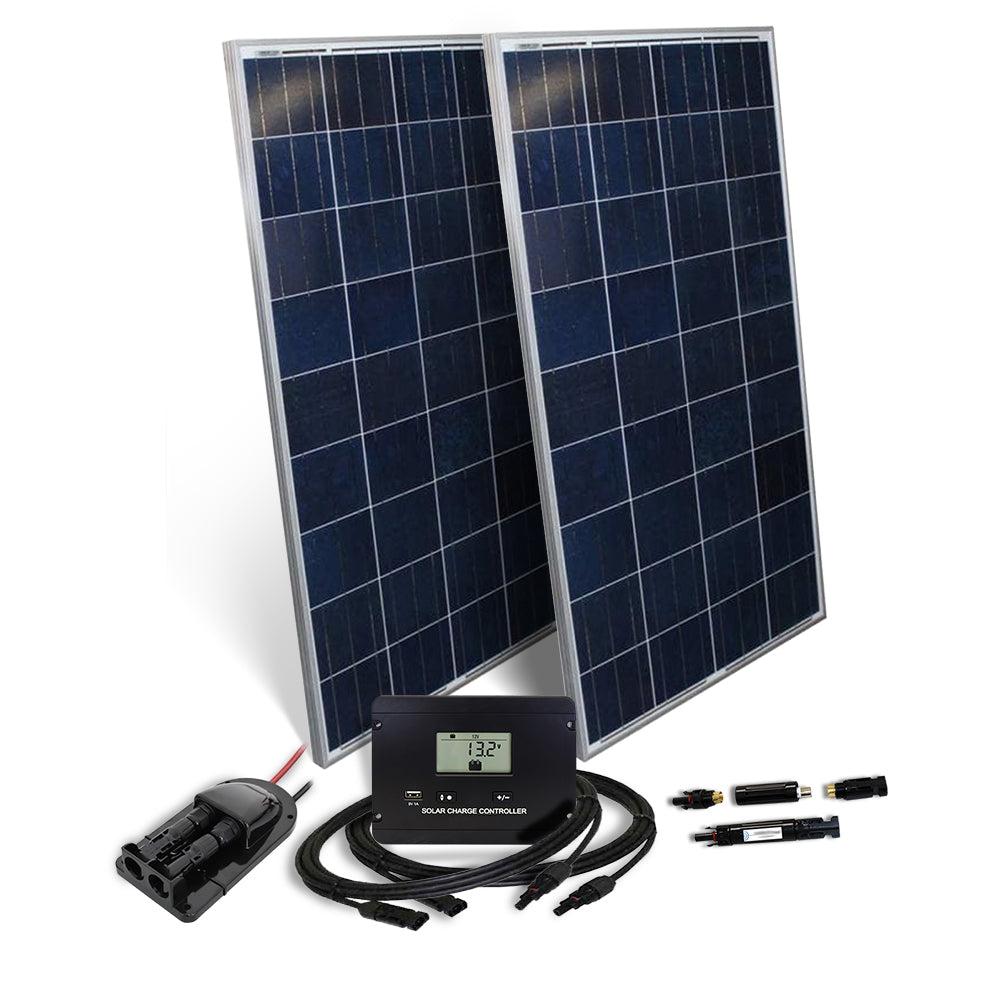 Kit #3: Basic Solar STARTER Kit for RVs, Boats, Vans, Tiny Homes, and Cabins