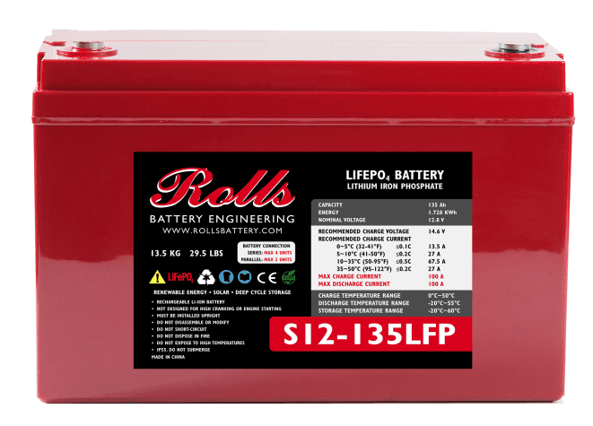 Rolls 12-VOLT LFP Battery - s12-135LFP